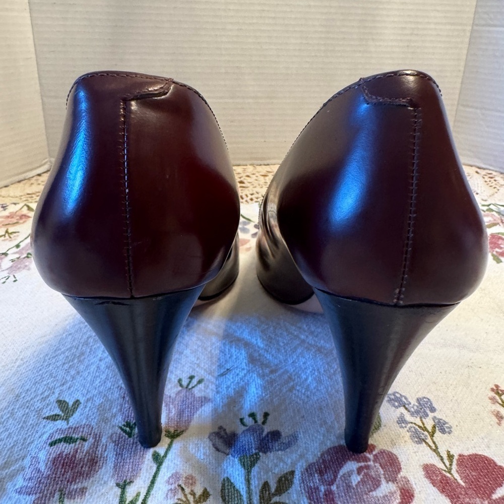Coach Womens Shoes Leather Made in Italy Italian Gennie Heels Pumps Size 10 - Picture 9 of 13